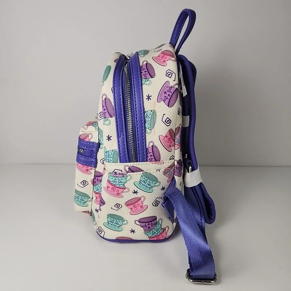 Disney Parks Loungefly Alice in Wonderland Mad Tea Party Teacups Mini Backpack - Picture 4 of 12